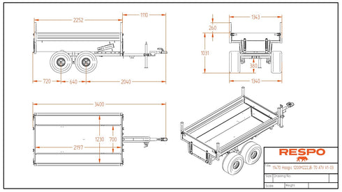 Respo ATV R-222 – mittapiirros