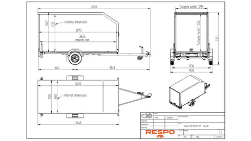 Respo 750F351L147 korkea – mittapiirros