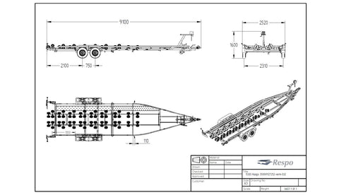 Respo 3500V912 Multirulla – mittapiirros