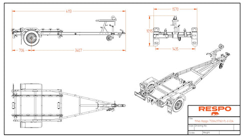 Respo 750RS RIB – mittapiirros