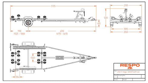 Respo 1200V571 Multirulla – mittapiirros