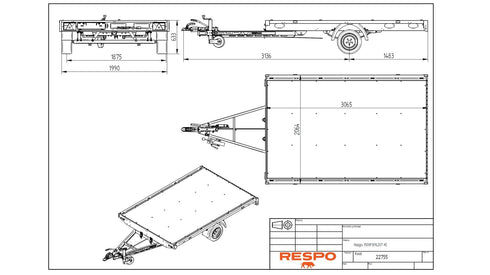 Respo 1500P301L207 Lavetti – mittapiirros