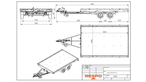 Respo 1700P302L207 Lavetti – mittapiirros