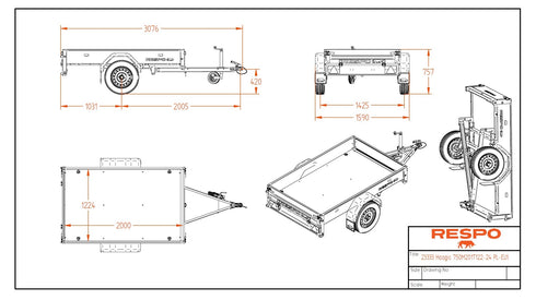 Respo 750M201T122 PLH – mittapiirros