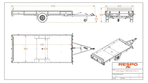 Respo 750M411L186 Inline – mittapiirros