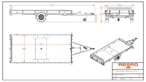 Respo 750M411L186 Inline – mittapiirros