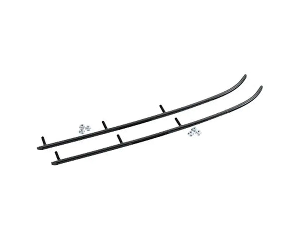 60°, 4 in. Carbide, Steel Ski, Musta