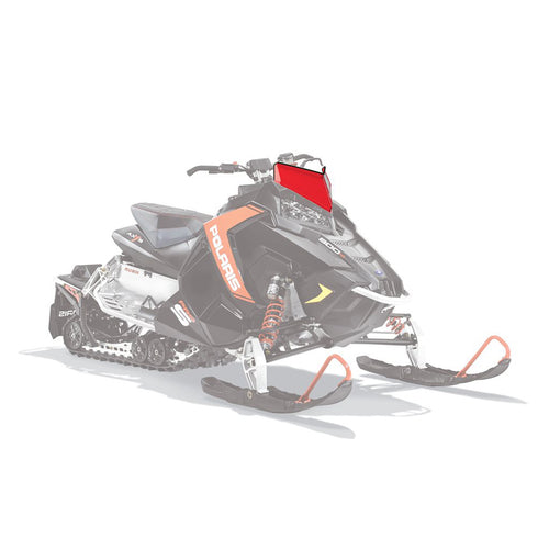 Low Windshield with Striped Logo - Punainen