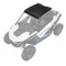 Light Pocket Aluminum Roof, 2-Seat