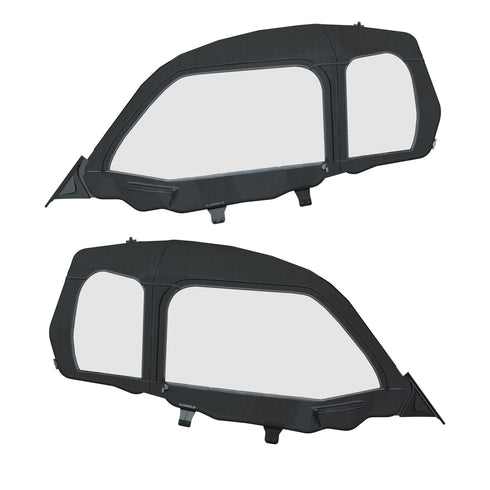Zip Window Upper Doors for RZR Trail S, Front, Canvas, Set of 2