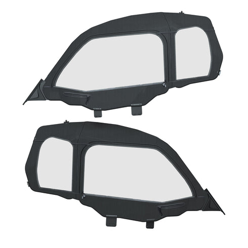 Zip Window Upper Doors for RZR Trail, Front, Canvas, Set of 2