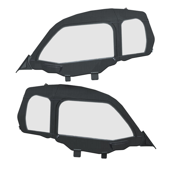 Zip Window Upper Doors for RZR Trail, Front, Canvas, Set of 2