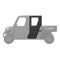 Manual Crank Window Doors for RANGER CREW SP 570, Rear, Poly, Set of 2
