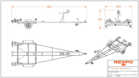 Respo 750V591L209 – mittapiirros