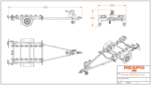 Respo 750V431T160 – mittapiirros