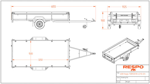 Respo 750M331L150 – mittapiirros