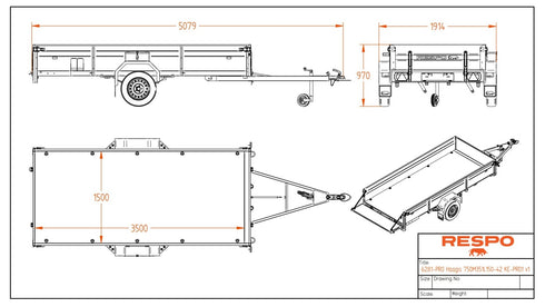 Respo 750M351L150 Plus – mittapiirros