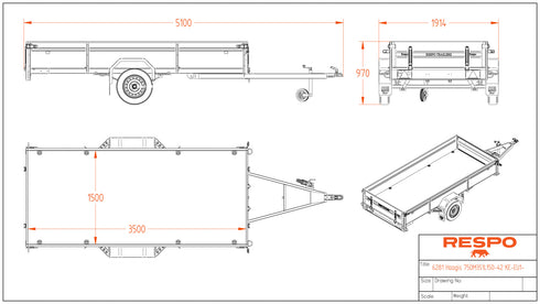 Respo 750M351L150 – mittapiirros