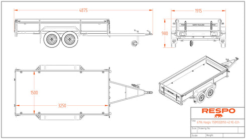 Respo 750M332B150 – mittapiirros