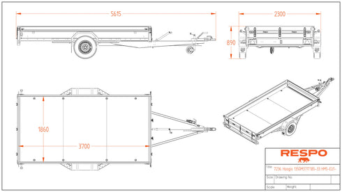 Respo 1350M371T185 PLH – mittapiirros