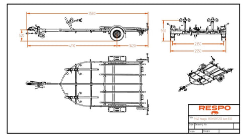 Respo 1350V551T255 Jet – mittapiirros